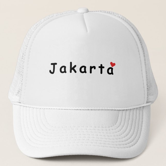 I love Jakarta  Trucker Hat (Front)
