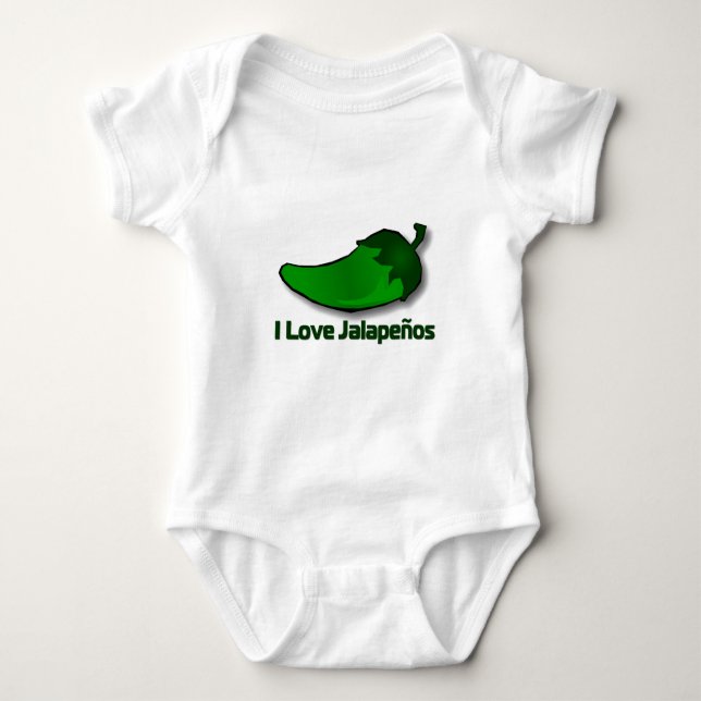 I Love Jalapenos Baby Bodysuit (Front)