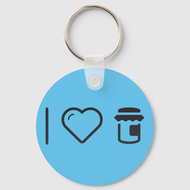 I Love Jam Key Ring (Front)