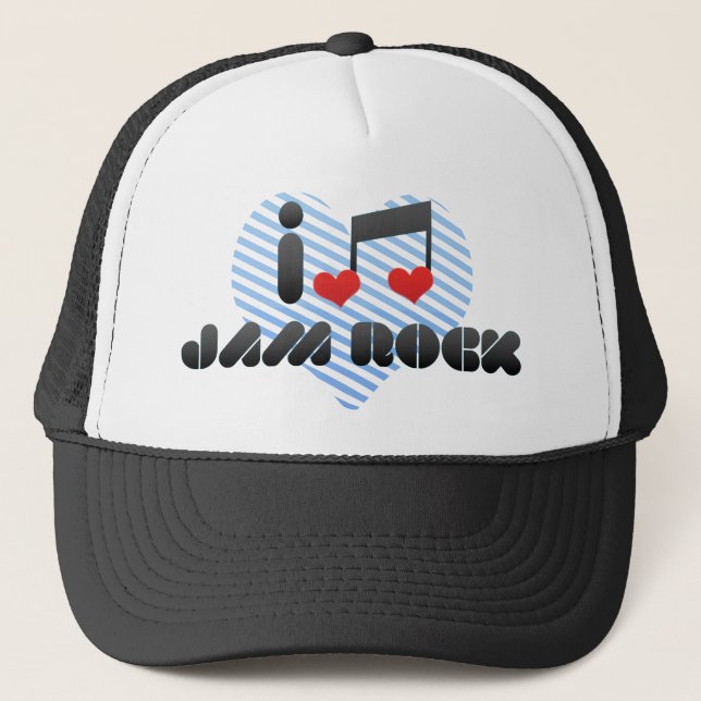 I Love Jam Rock Trucker Hat (Front)
