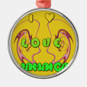 I love Jamaica always Metal Tree Decoration