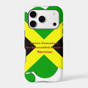 I Love Jamaica   Bold Flag Typography Art  Design