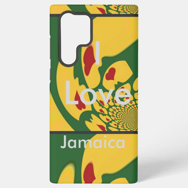I Love Jamaica: Embrace the Vibrant Beauty Spirit Samsung Galaxy S22 Ultra Case (Back)