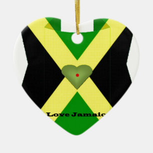 I Love Jamaica Have a Nice Day and a Better Night Ceramic Tree Decoration