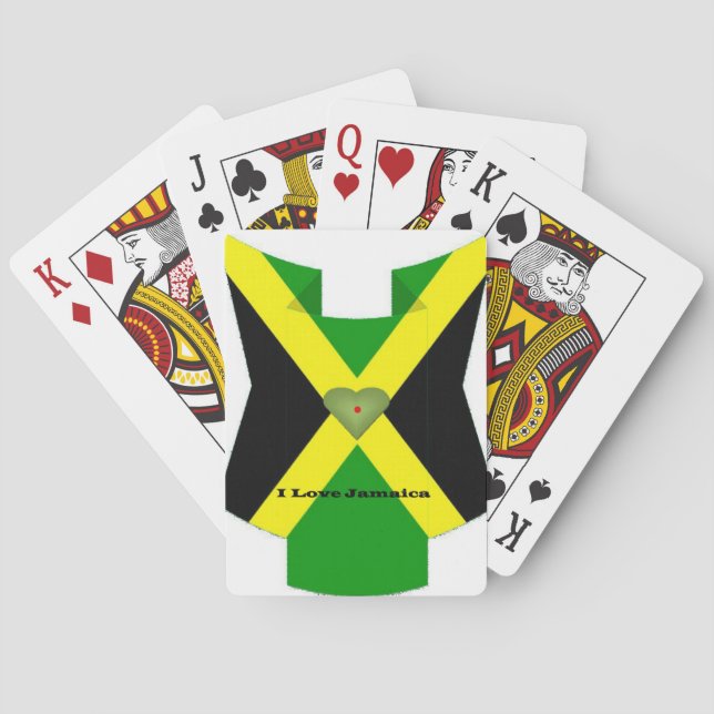 I Love Jamaica Have a Nice Day and a Better Night Playing Cards (Back)