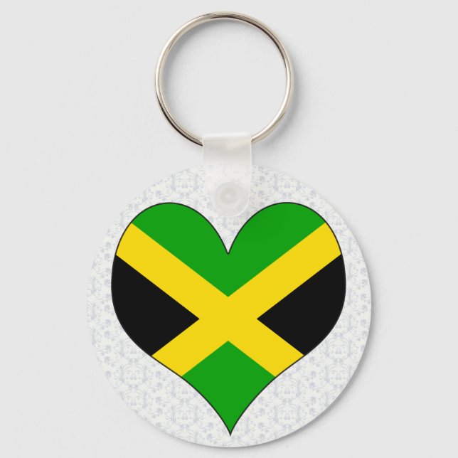 I Love Jamaica Key Ring (Front)