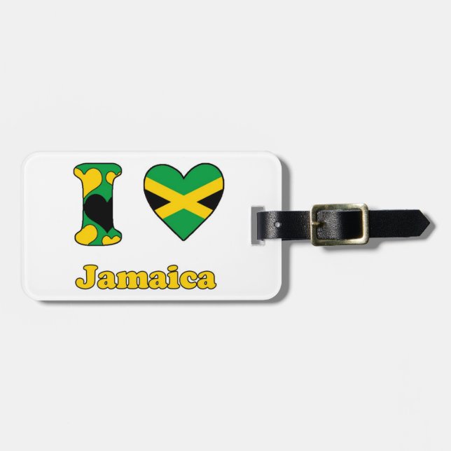 I love Jamaica Luggage Tag (Front Horizontal)