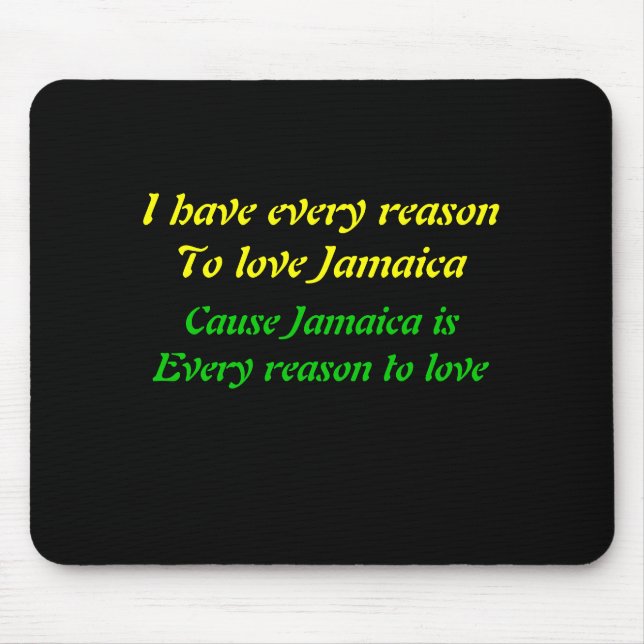I love Jamaica Mouse Mat (Front)
