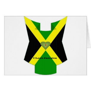 I Love Jamaica National Flag Colours 