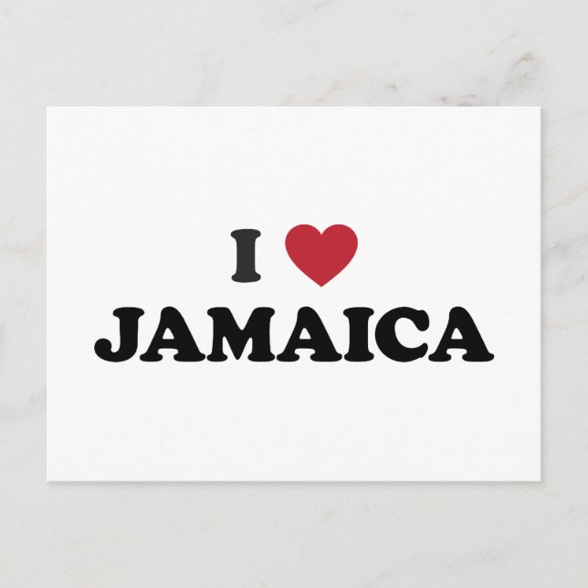 I Love Jamaica Postcard (Front)
