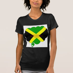 I Love Jamaica Text on Flag Art Print T-Shirt