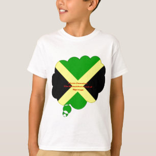 I Love Jamaica Text on Flag Art Print T-Shirt