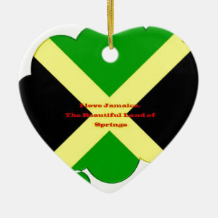 I Love Jamaica. The Beautiful Land of Springs Ceramic Tree Decoration