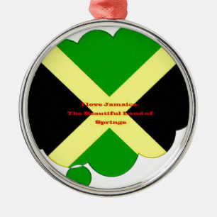 I Love Jamaica. The Beautiful Land of Springs Metal Tree Decoration