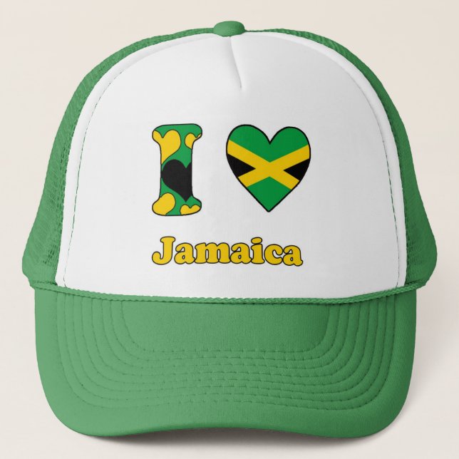 I love Jamaica Trucker Hat (Front)