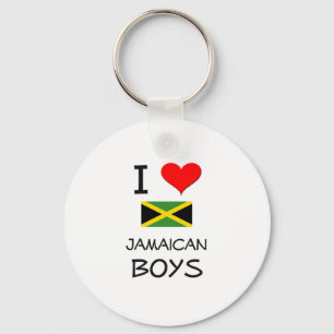 I Love Jamaican Boys Key Ring