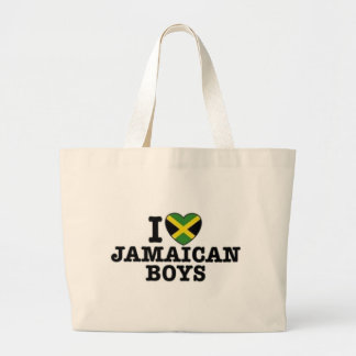 I Love Jamaican Boys Large Tote Bag