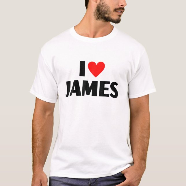 I Love James - I Heart James T-Shirt (Front)