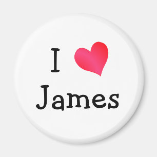 I Love James Magnet