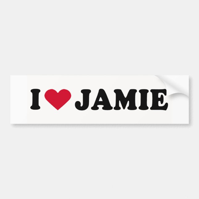 I LOVE JAMIE BUMPER STICKER (Front)