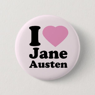 I Love Jane Austen Button