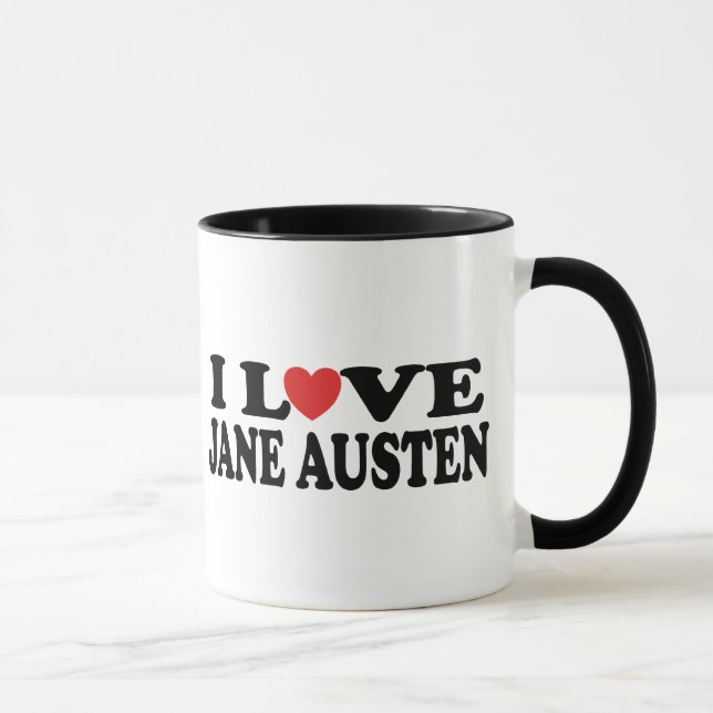 I Love Jane Austen Classic Mug (Right)
