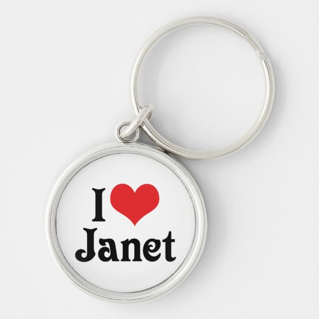 I Love Janet Key Ring (Front)