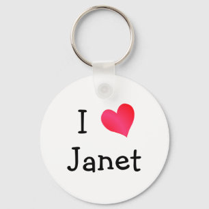 I Love Janet Key Ring