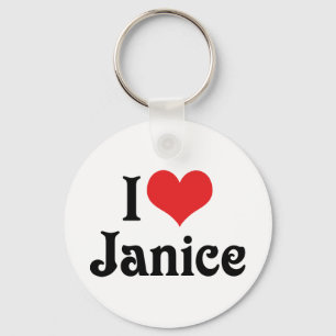 I Love Janice Key Ring