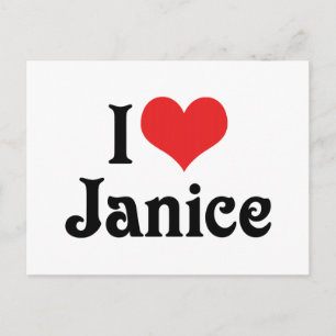 I Love Janice Postcard