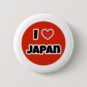 I love Japan 6 Cm Round Badge