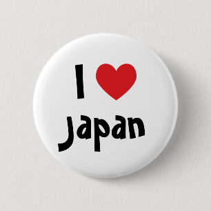 I Love Japan 6 Cm Round Badge