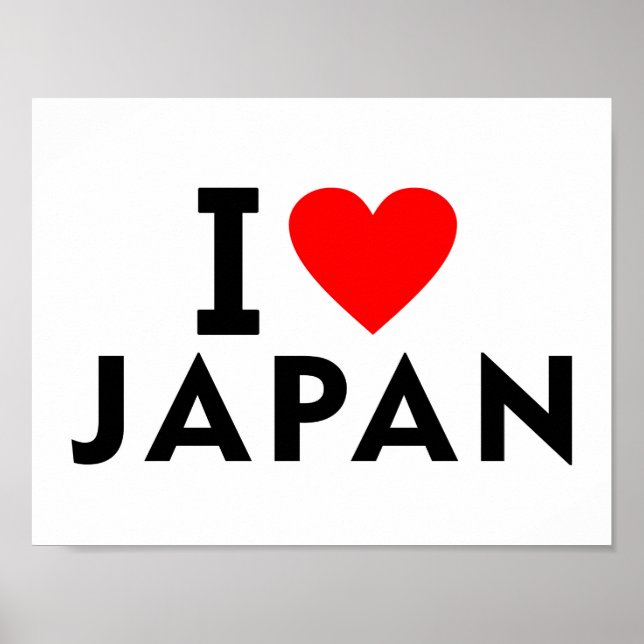 I love Japan country like heart travel tourism sym Poster (Front)