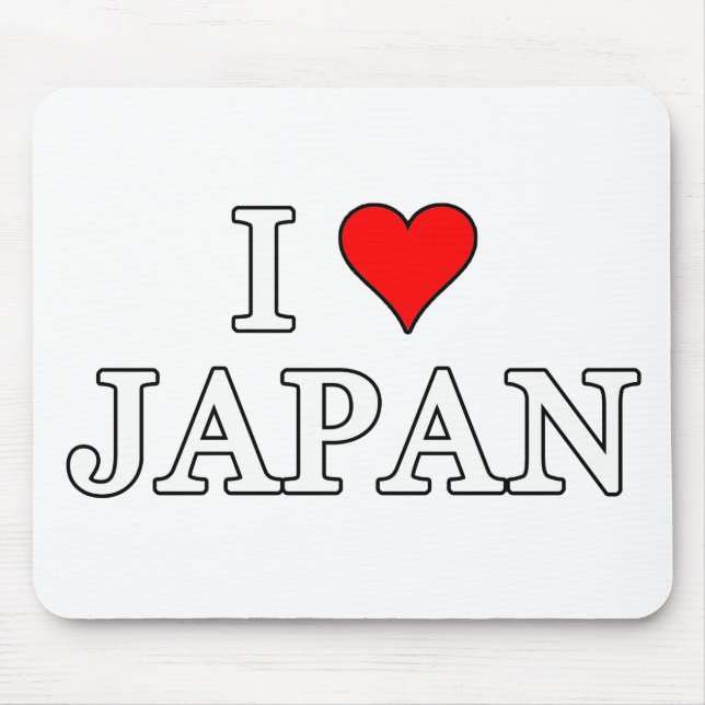 I Love Japan Mouse Mat (Front)
