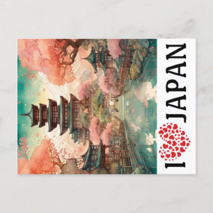 I LOVE JAPAN POSTCARD