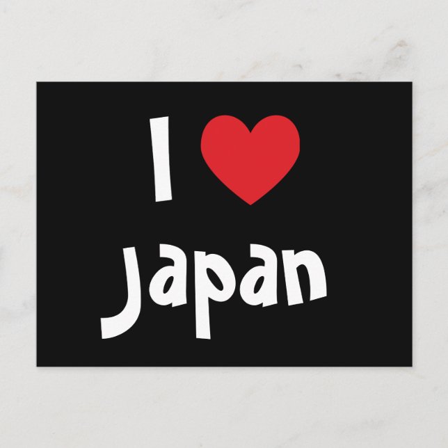 I Love Japan Postcard (Front)