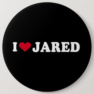 I LOVE JARED 6 CM ROUND BADGE