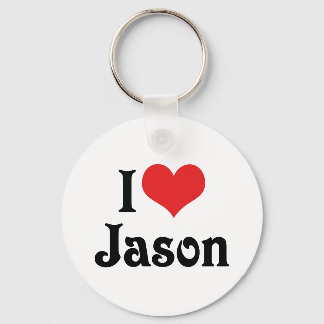 I Love Jason Key Ring (Front)