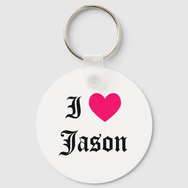 I Love Jason Key Ring (Front)