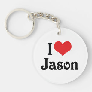 I Love Jason Key Ring