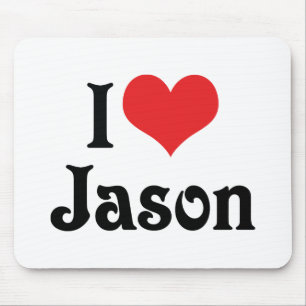 I Love Jason Mouse Mat