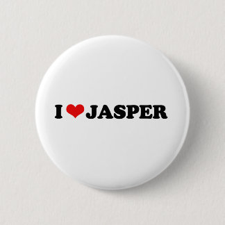 I LOVE JASPER 6 CM ROUND BADGE