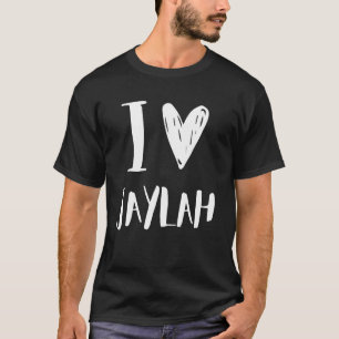I Love JAYLAH Girlfriend Cute Funny Family Birthda T-Shirt