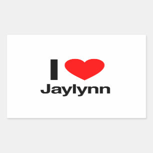 i love jaylynn rectangular sticker