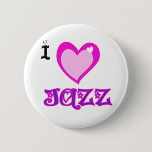I LOVE Jazz 6 Cm Round Badge