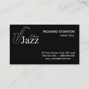 I love jazz business card