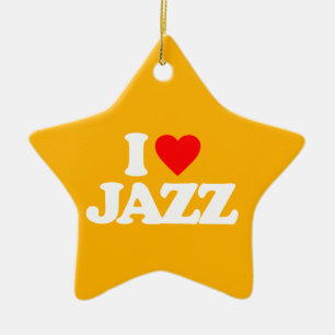 I LOVE JAZZ CERAMIC TREE DECORATION