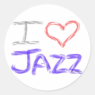 I Love Jazz Classic Round Sticker