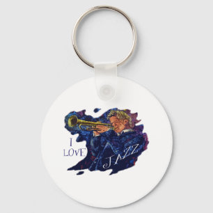 I LOVE JAZZ KEY RING