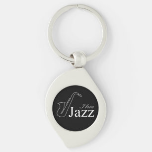 I love jazz key ring